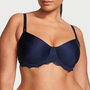 38D Victoria Secret Dream Angels Unlined Push Up w/o Padding Bra Smooth Blue nwt